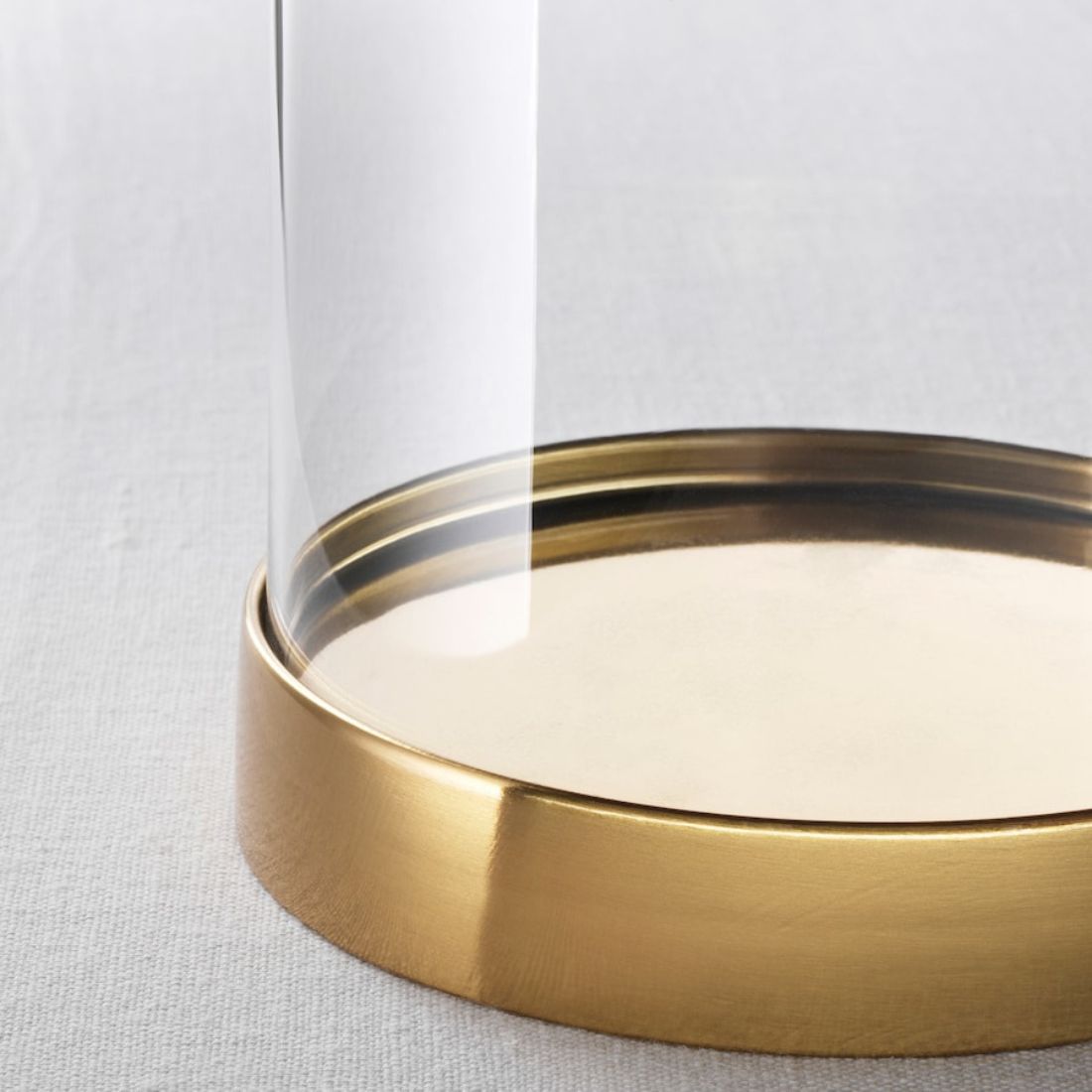 Glass Dome with Gold Base