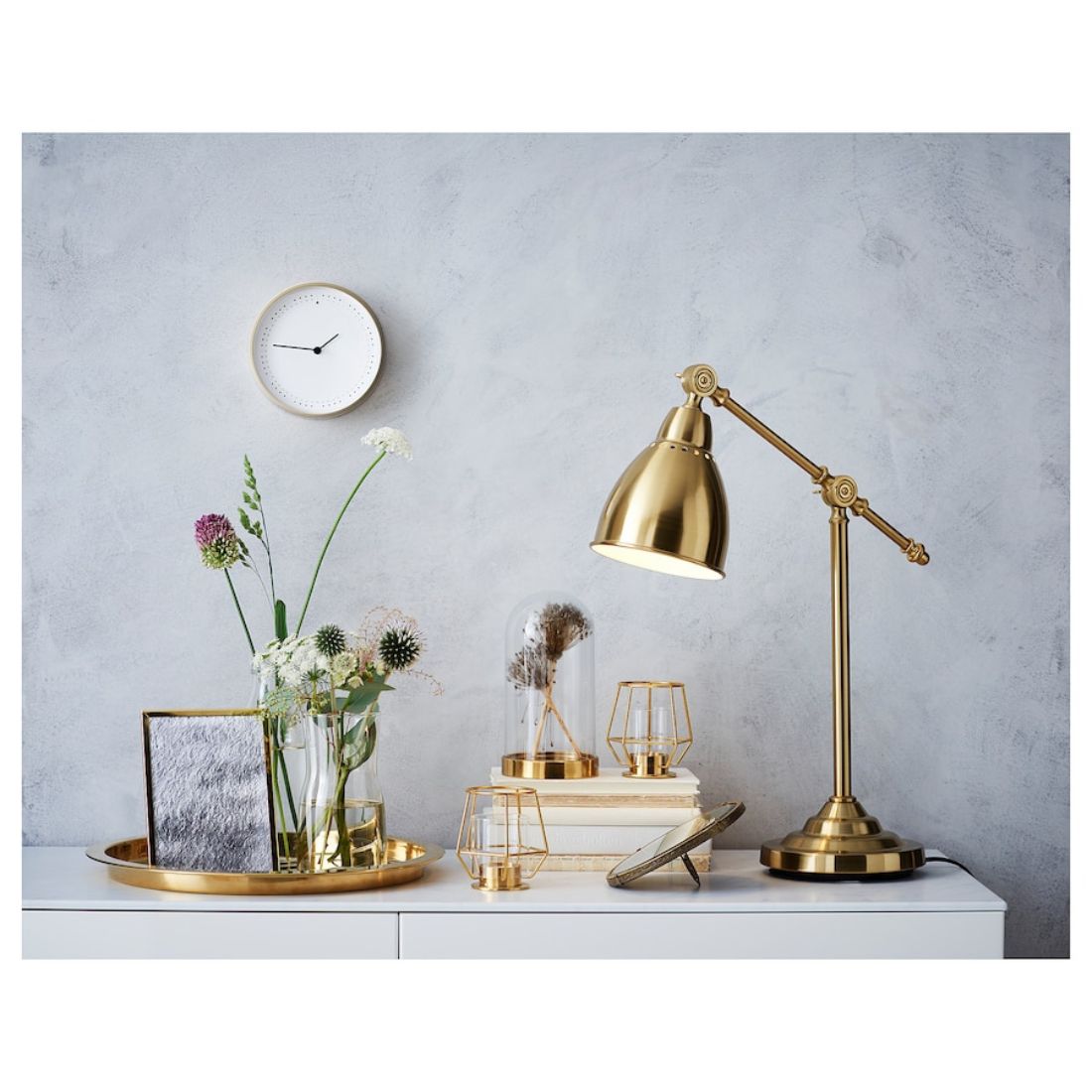 Glass Dome with Gold Base