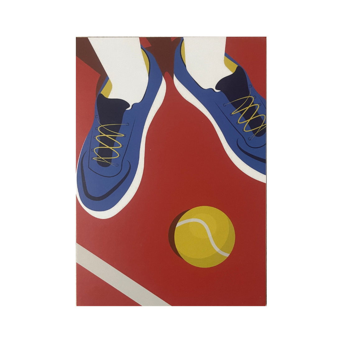 Red Tennis Ball Poster
