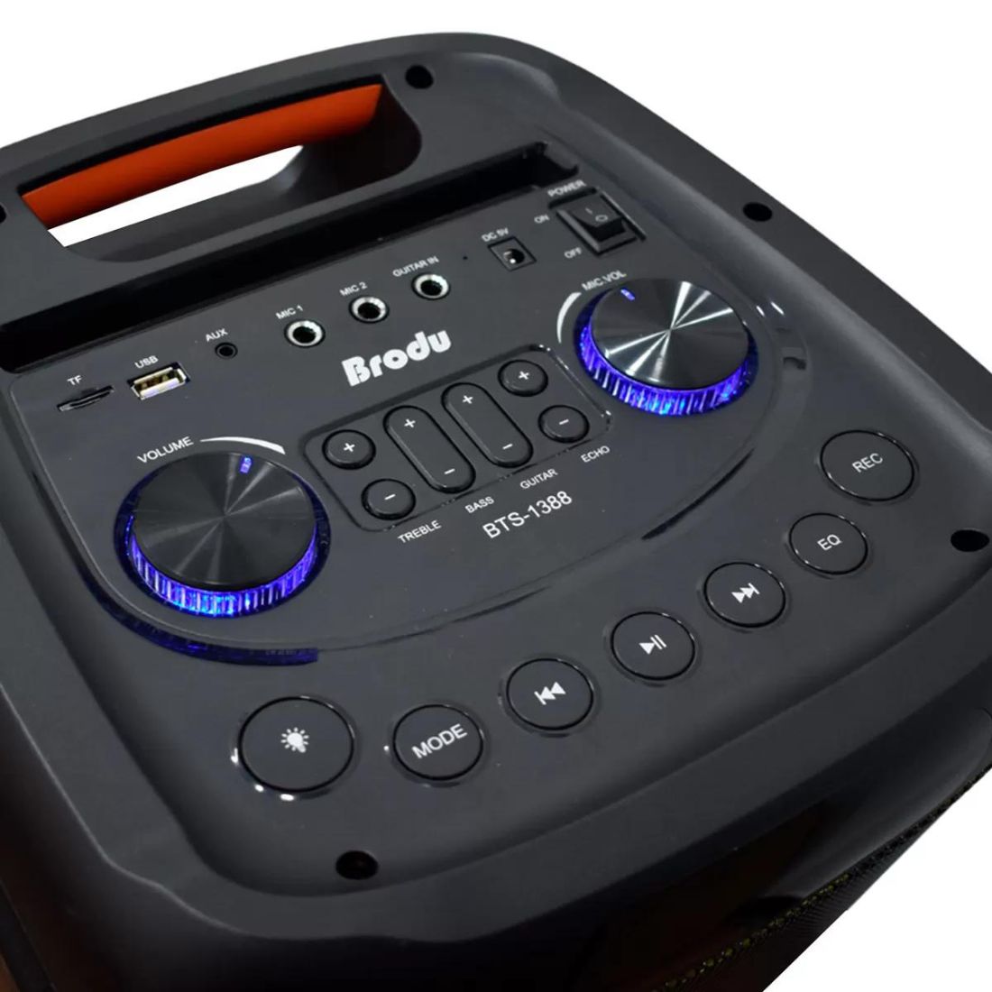 Double 8 Inch Speaker with Remote Control & Mic