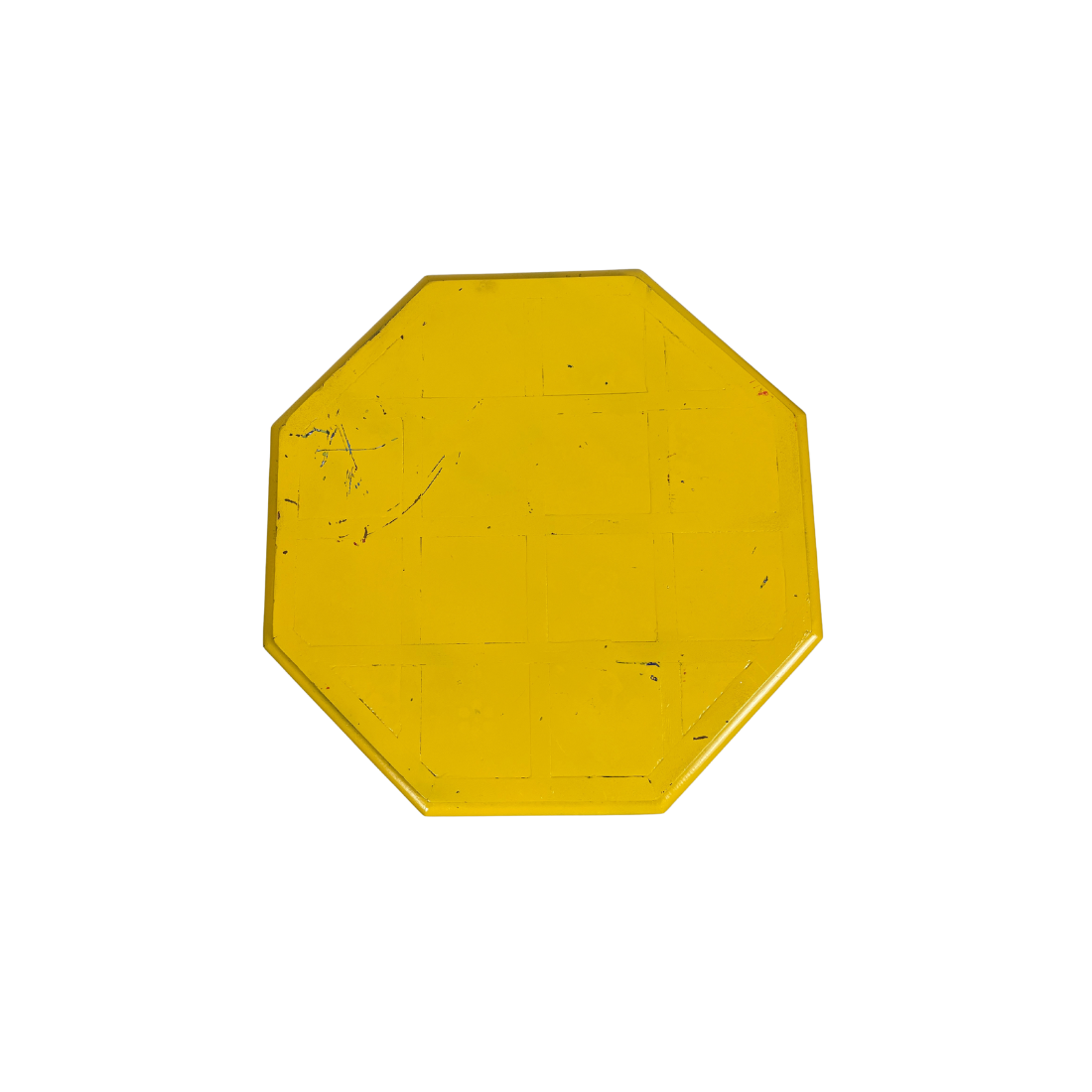 Yellow Painted Wooden End Table