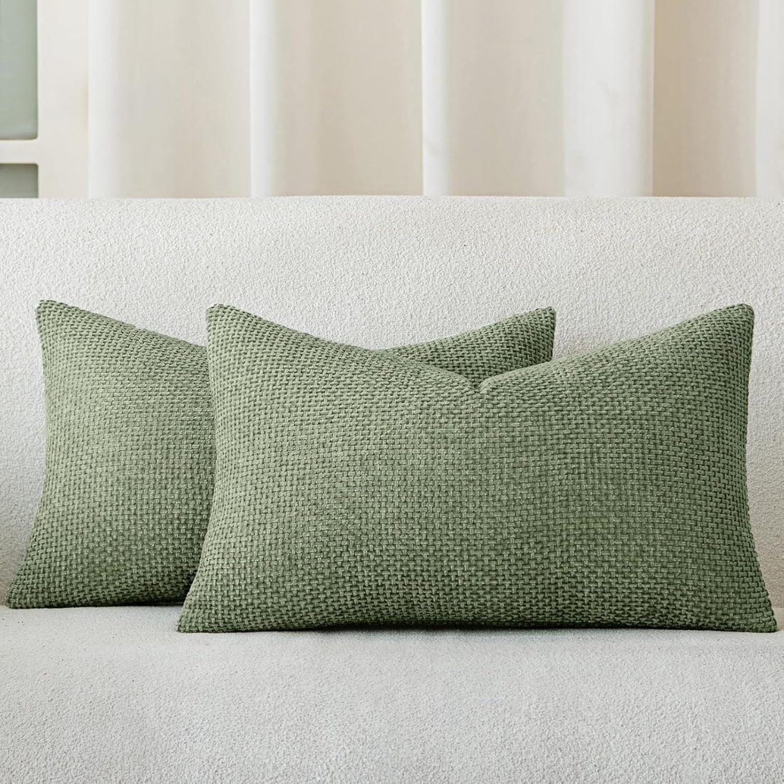 Moss Green Chenille Cushion Cover