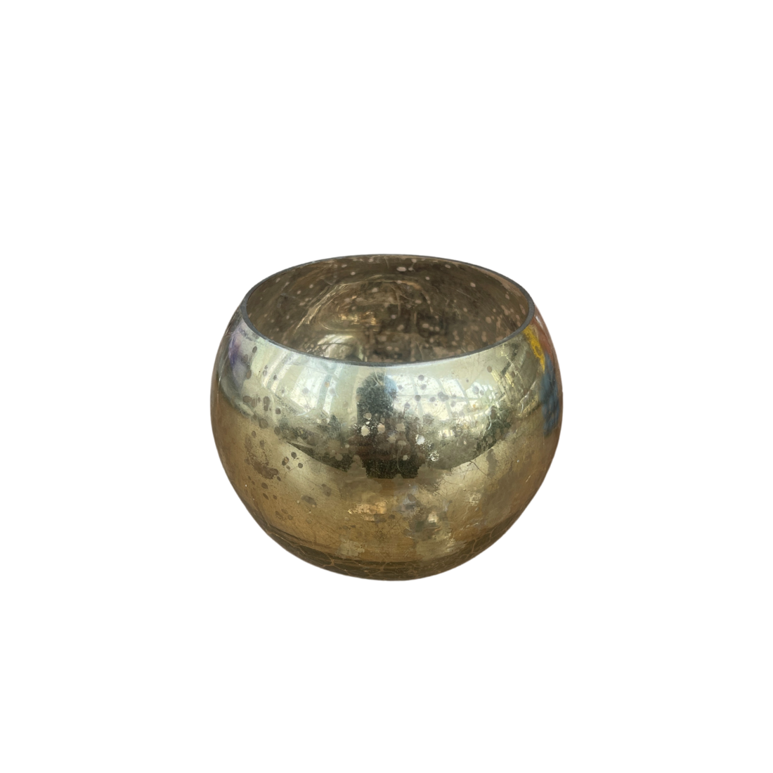 Gold Foil Tea Light Glass Holder