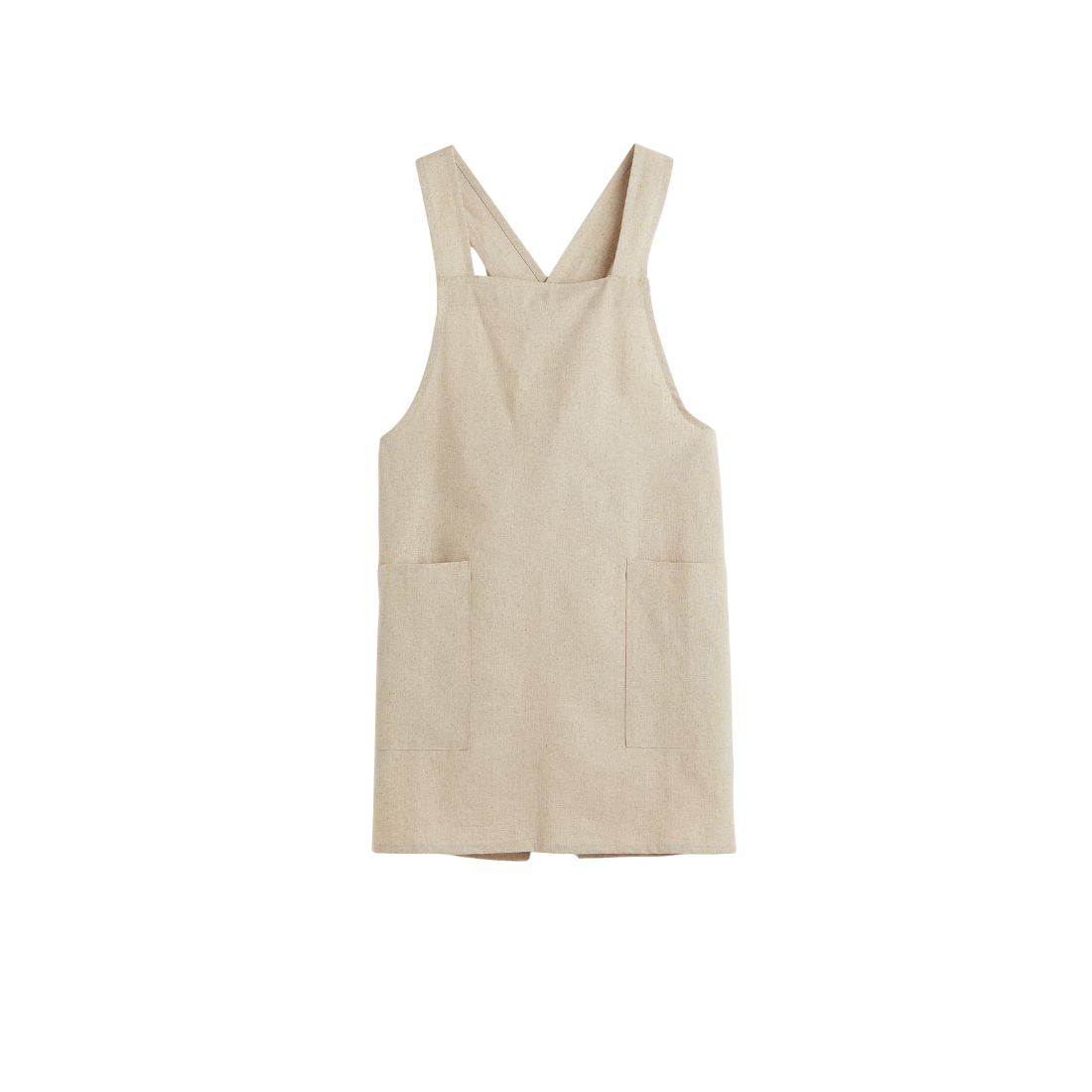 Beige Linen Bistro Style Apron