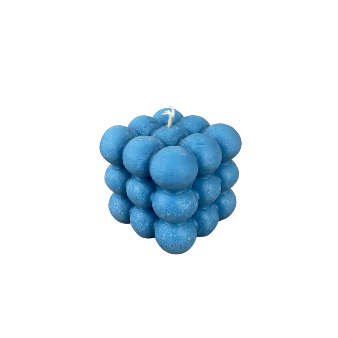 Blue Spheric Cube Candle