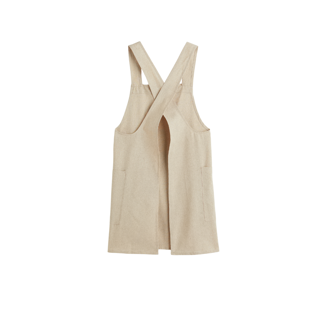 Beige Linen Bistro Style Apron