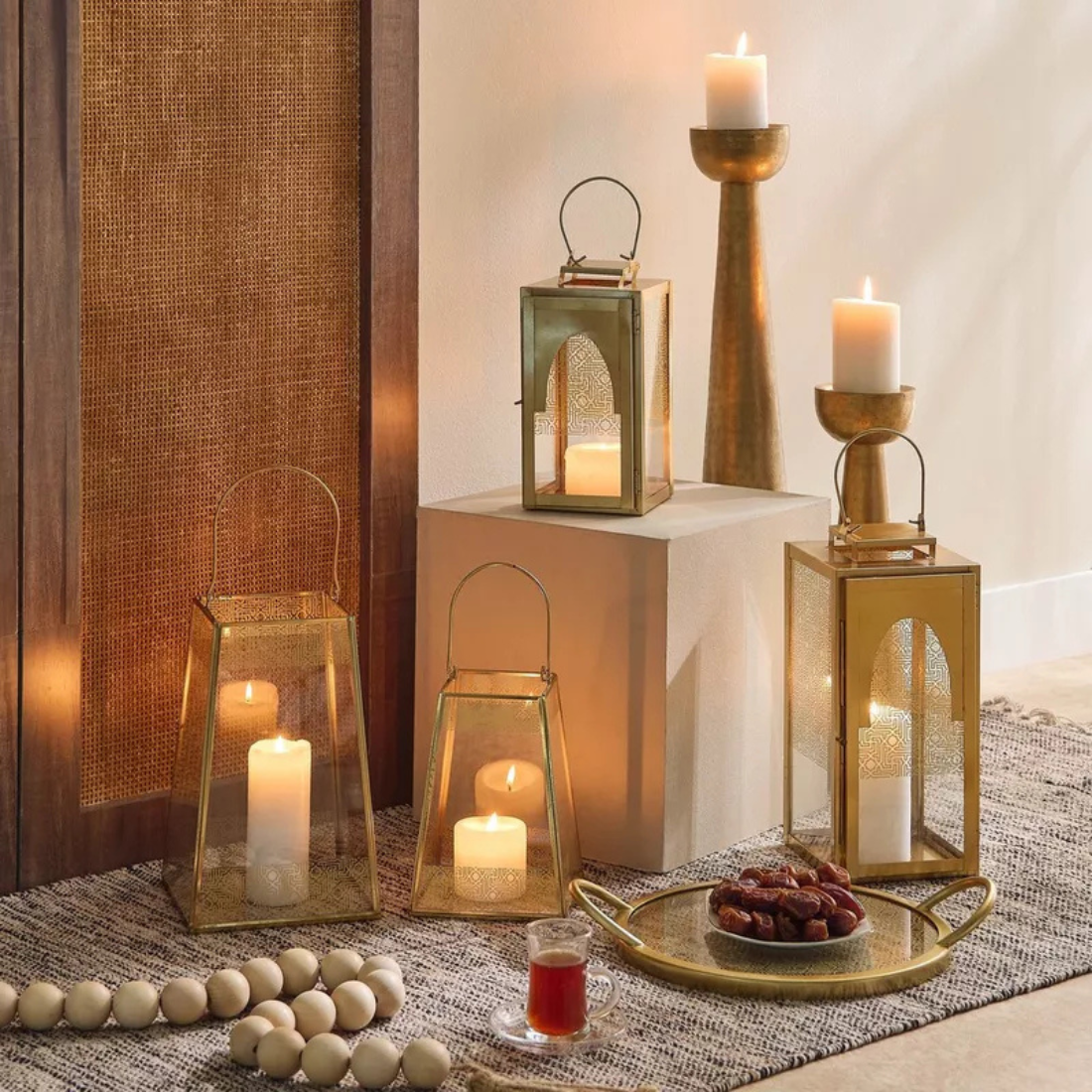 Gold Mirage Clear Lantern