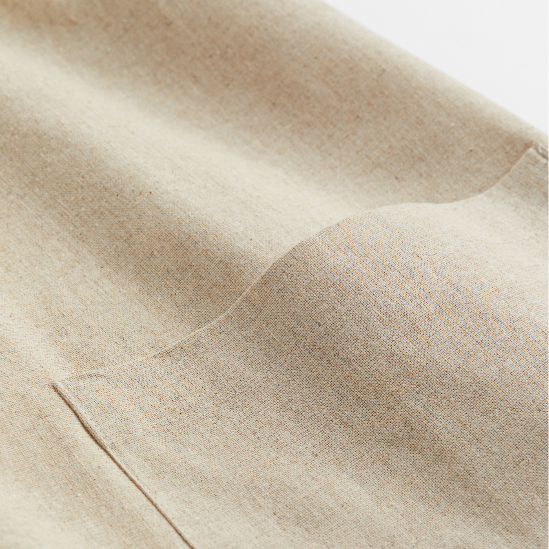 Beige Linen Bistro Style Apron