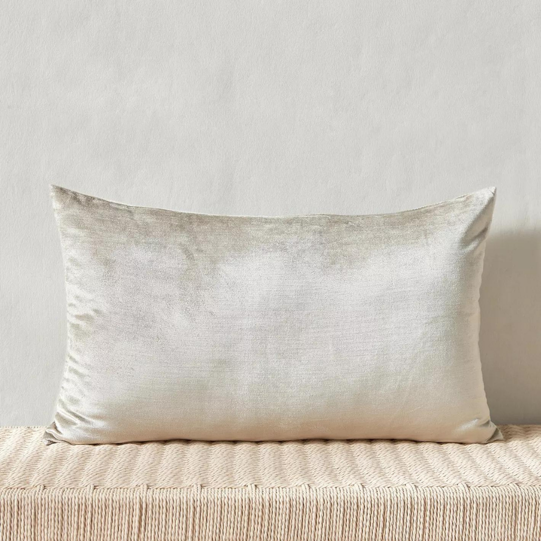Silver Velvet Cushion Cover