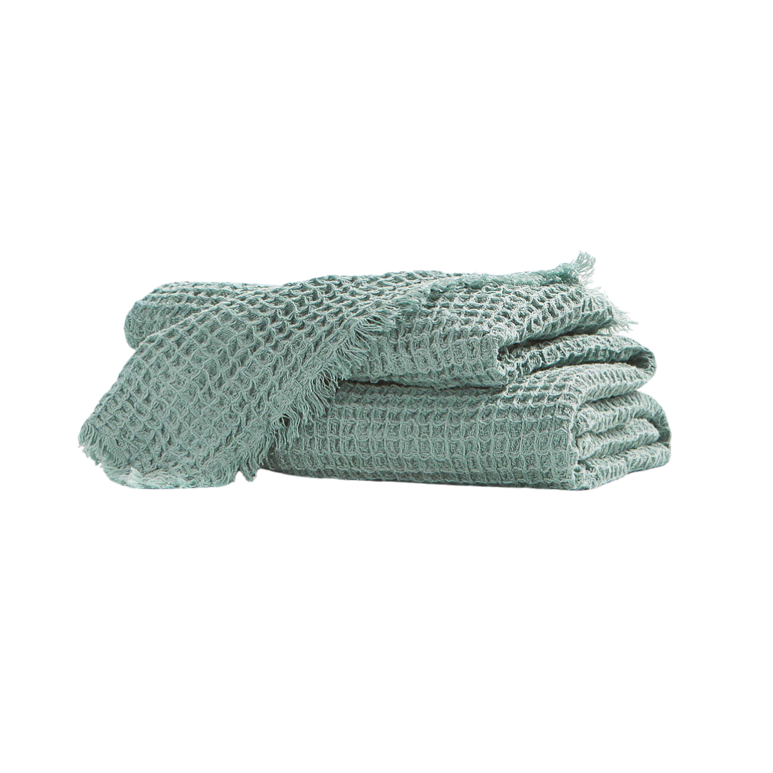 Teal Waffle Throw Blanket