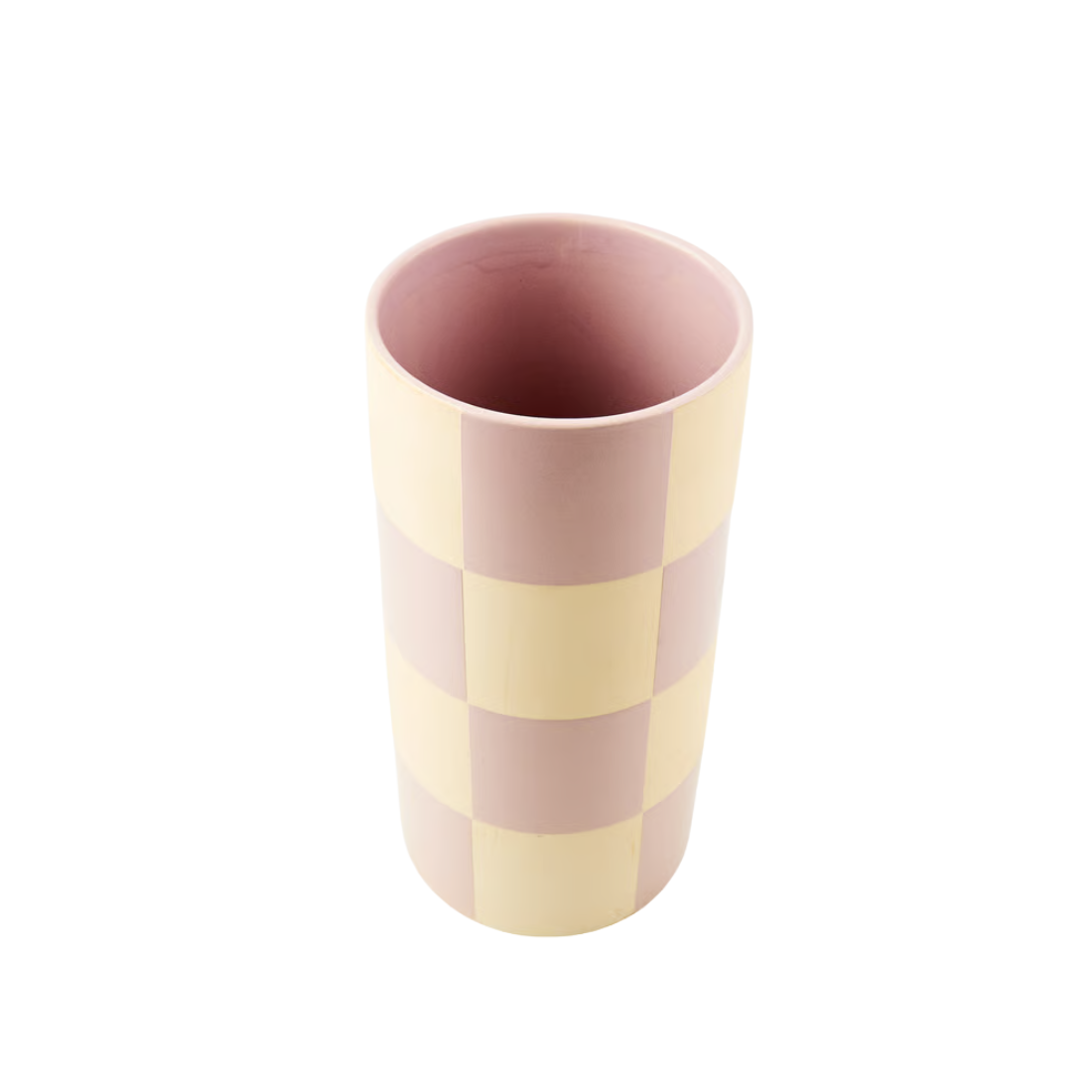 Pink Checkered Vase