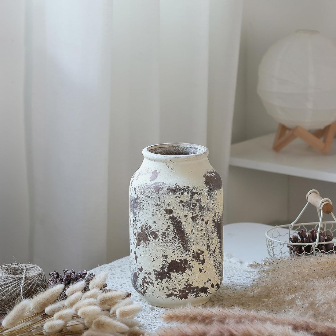 Rustic Farmhouse Ceramic Vase