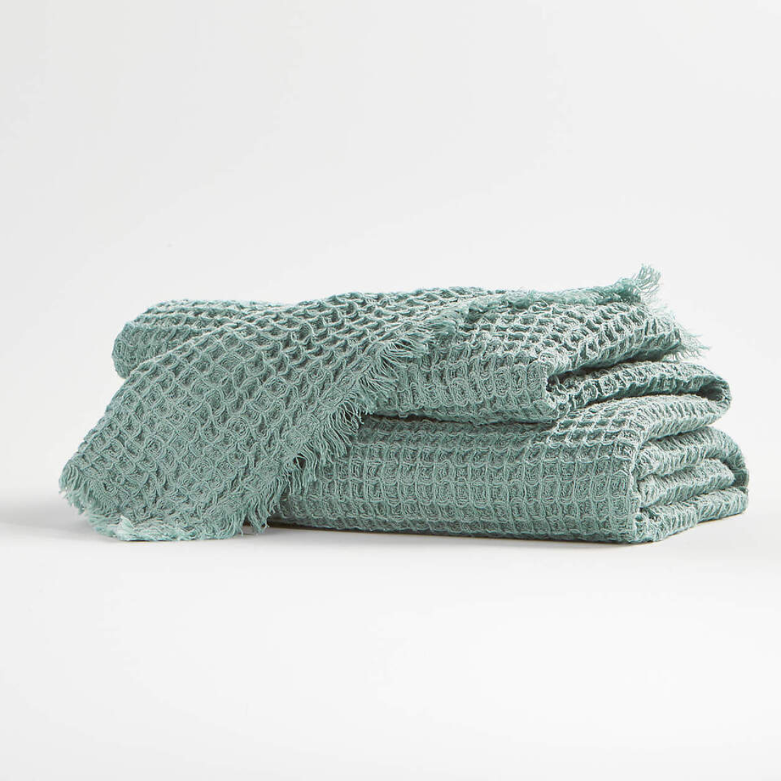 Teal Waffle Throw Blanket