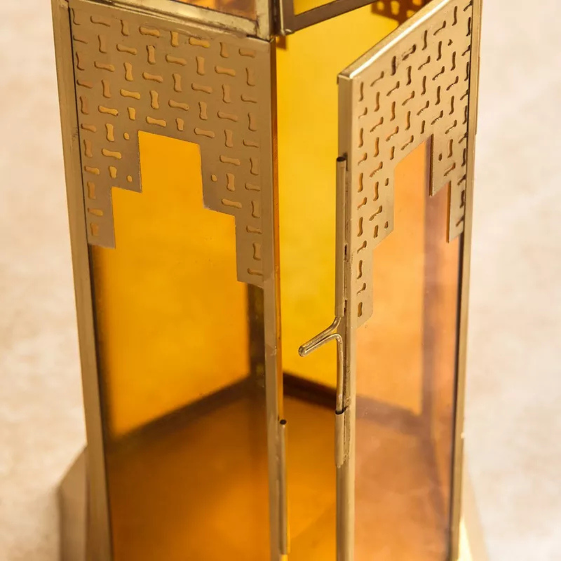Orange Glass Lantern