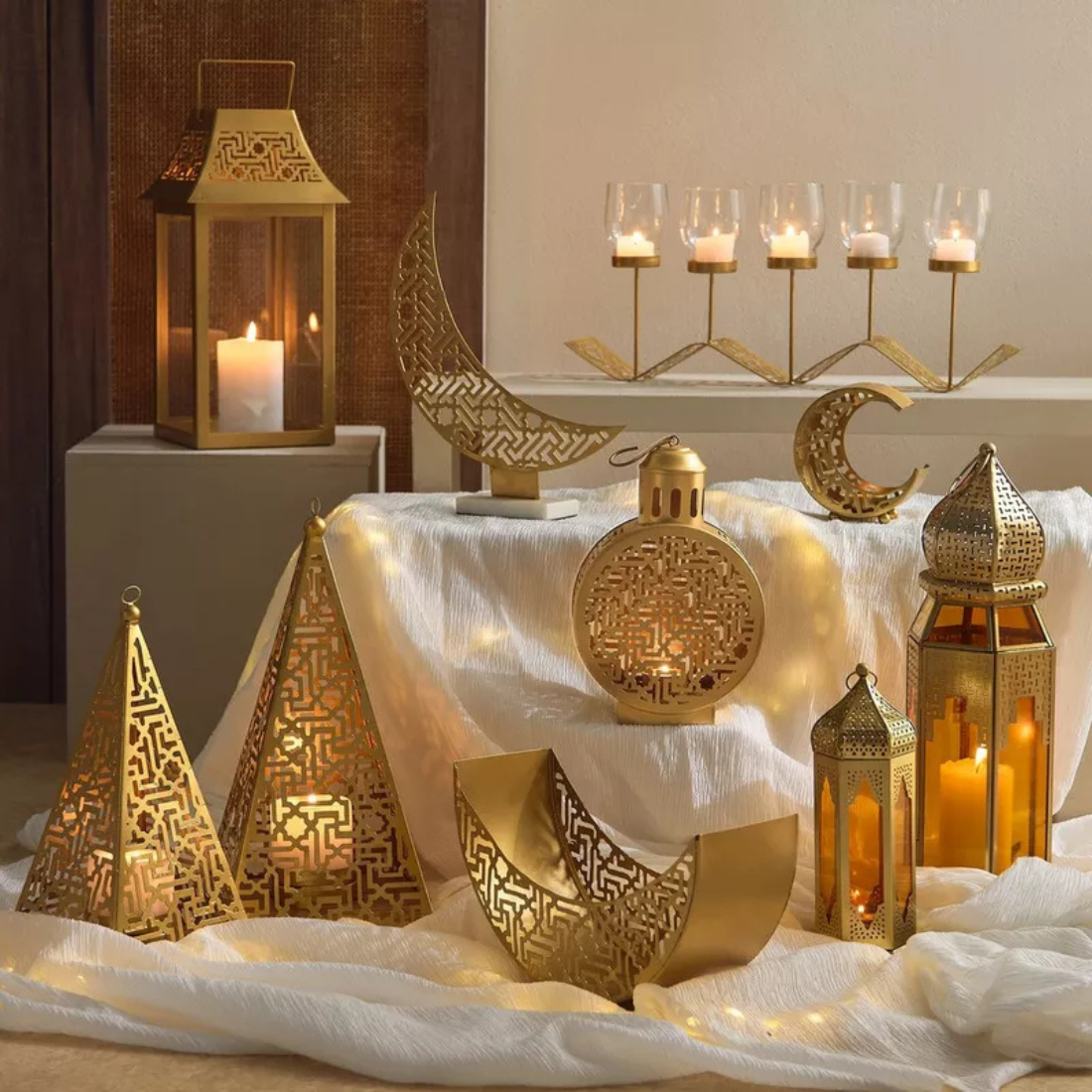 Orange Glass Lantern