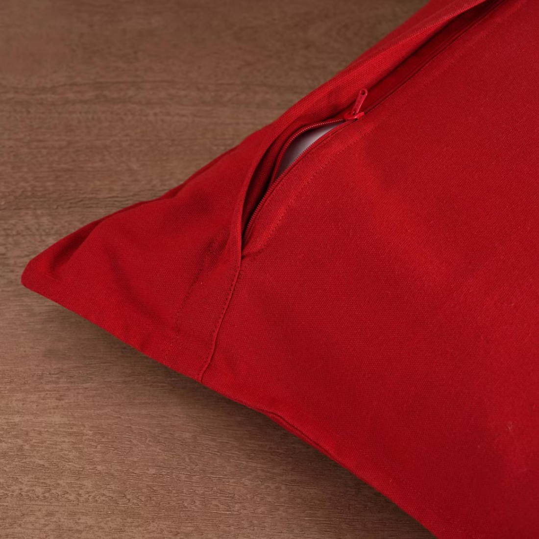 Red Solid Cushion Cover