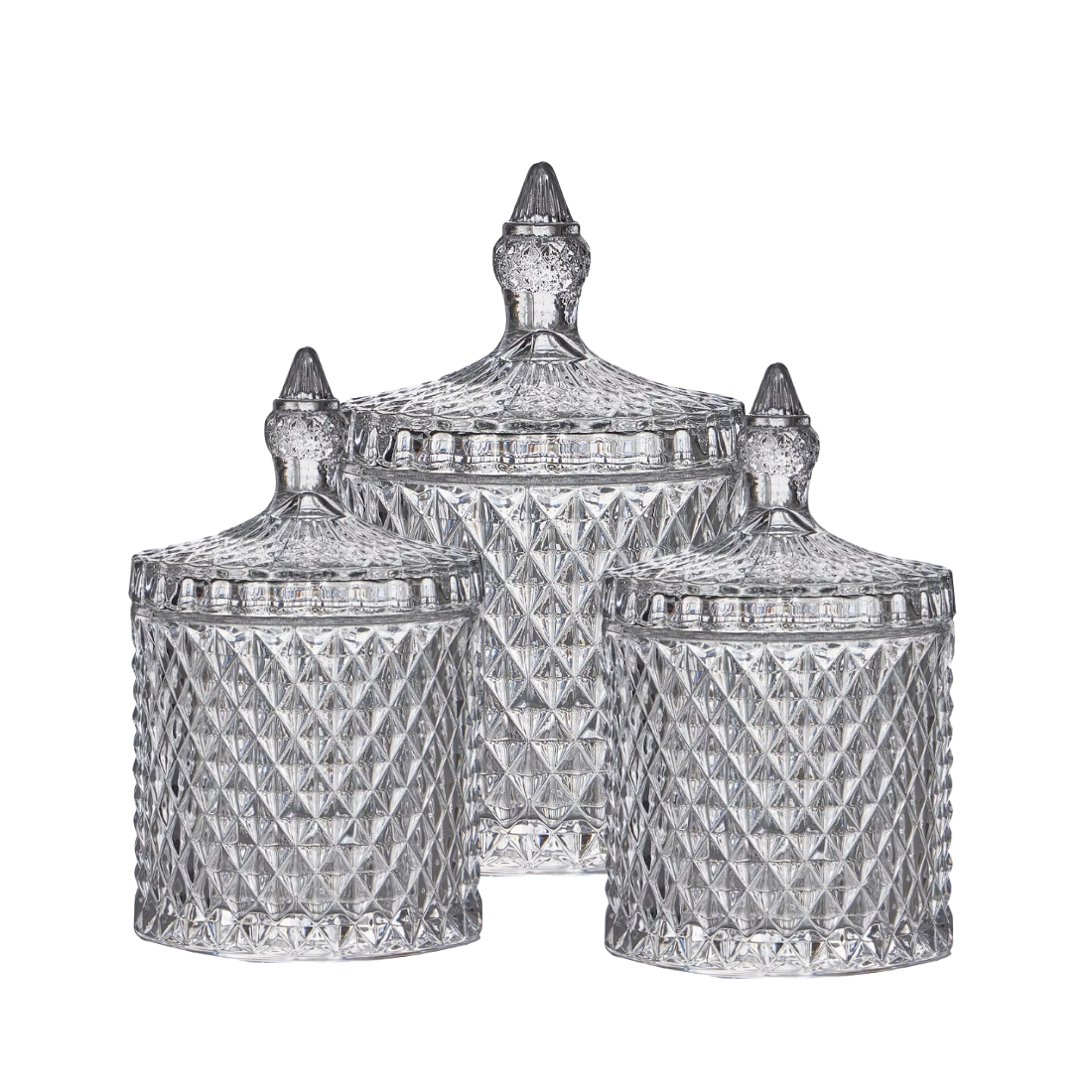Clear Santo Crystal Canister with Lid