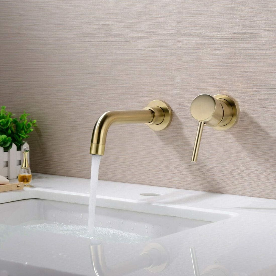 Brass Wall Mounted Basin Mixer