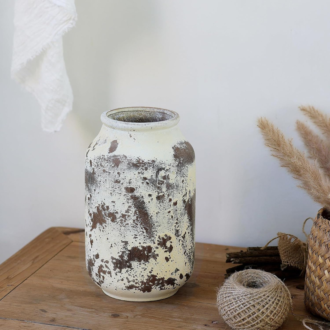 Rustic Farmhouse Ceramic Vase