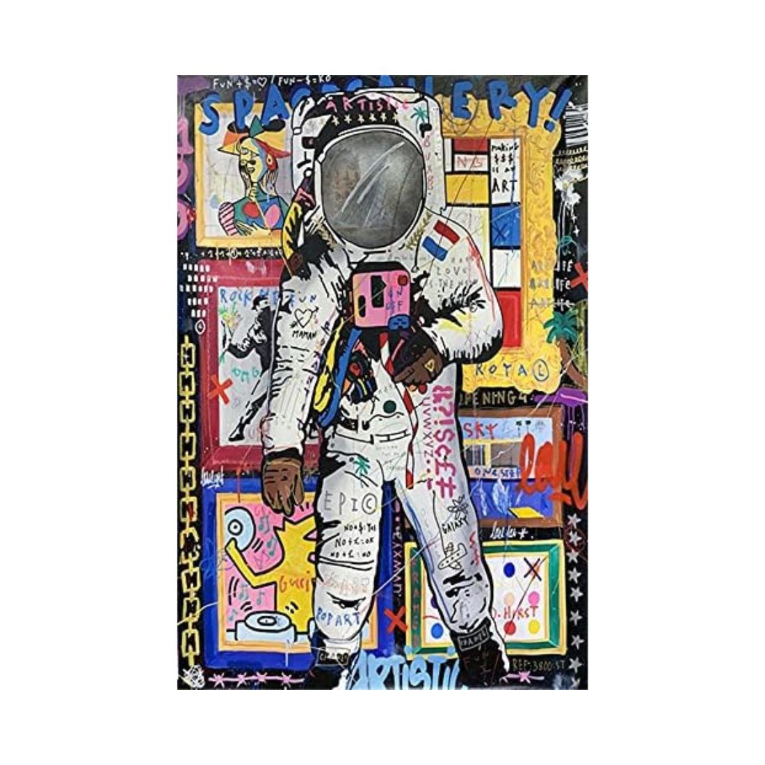 Abstract Astronaut Painting