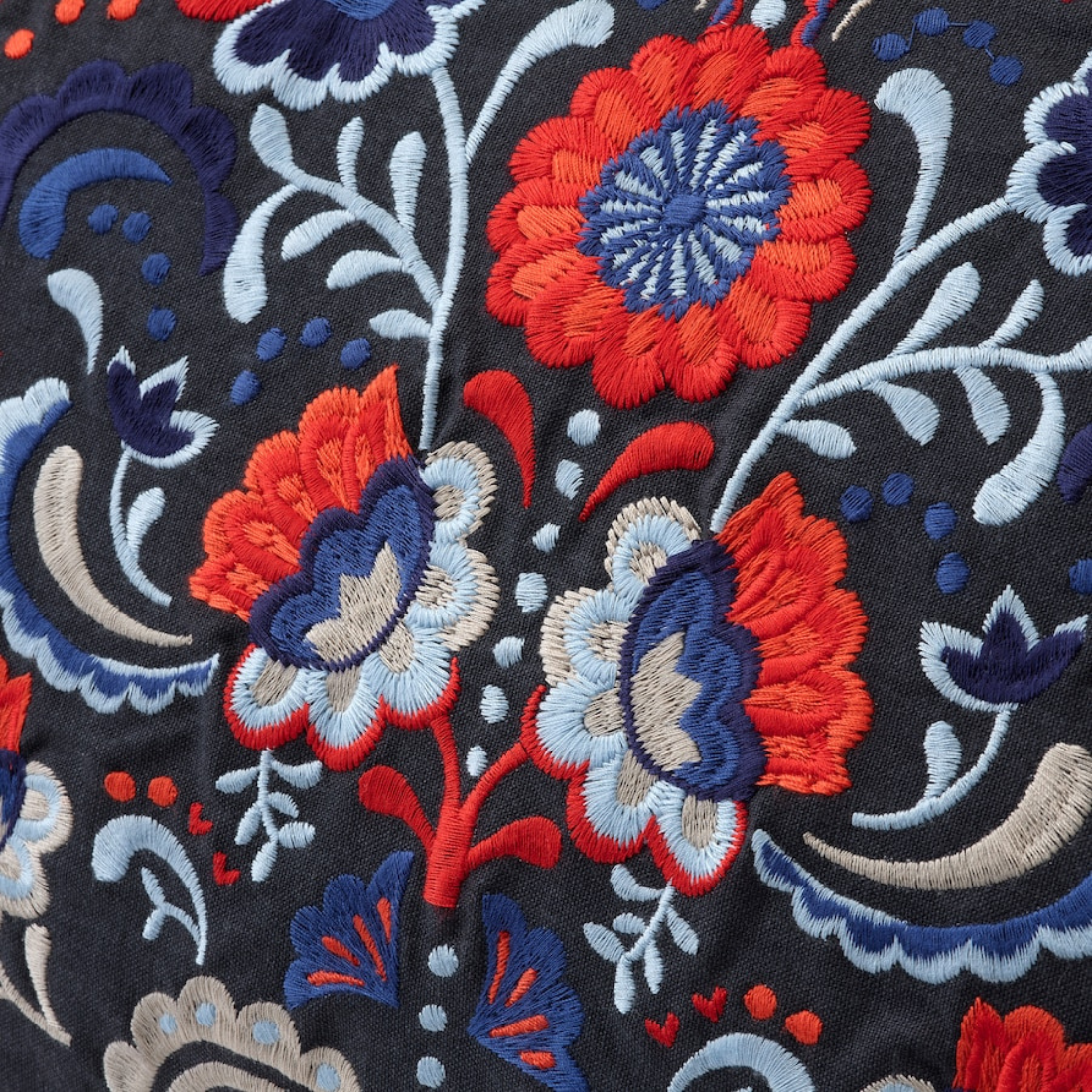 Rectangular Embroidered Throw Cushion