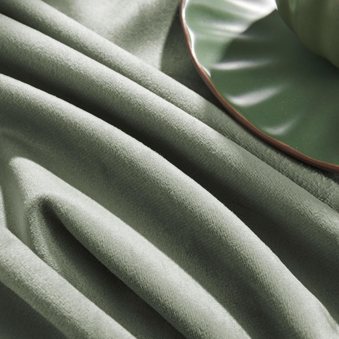 Sage Green Velvet Curtains