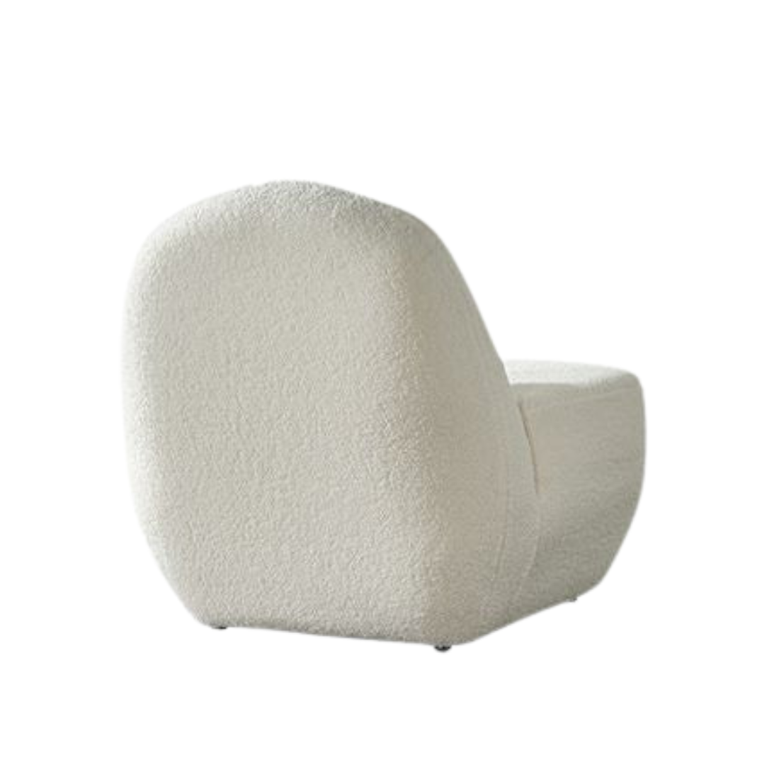 White Boucle Accent Chair