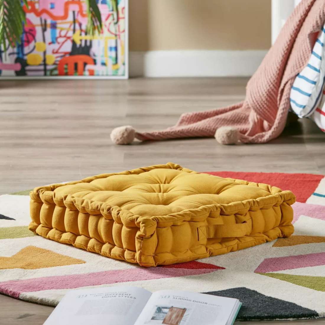 Mustard Floor Cushion