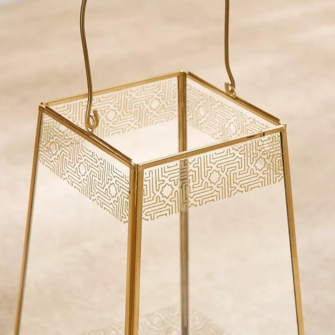 Triangular Mirage Glass Lantern