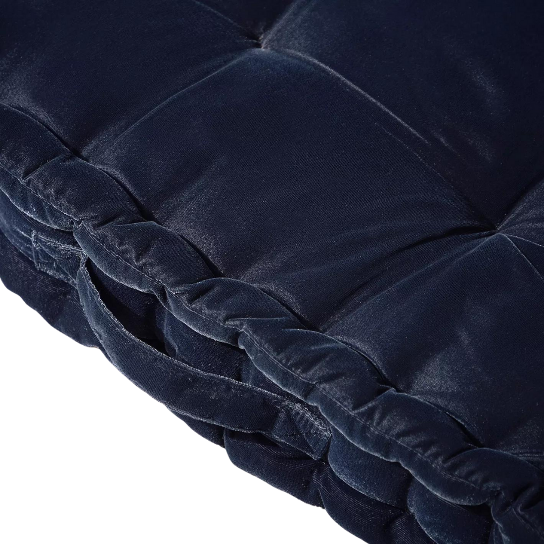 Navy Blue Velvet Floor Cushion