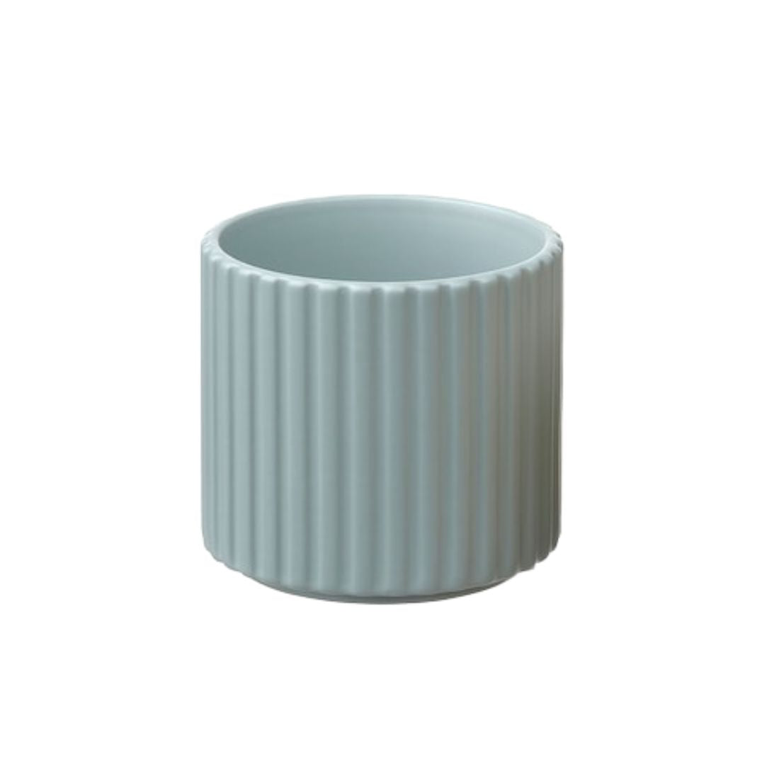 Little Mint Green Ribbed Pot