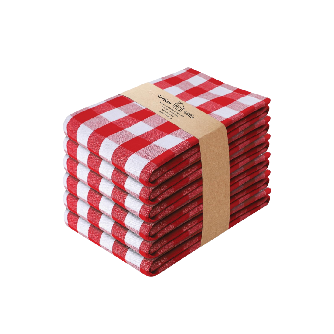 Set of 6 Plaid Napkins/ Kitchen Towel