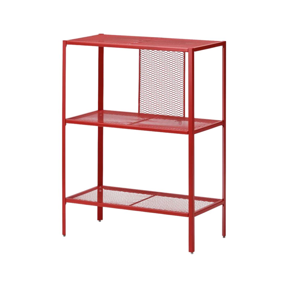 Red 3 Tier Shelving Unit