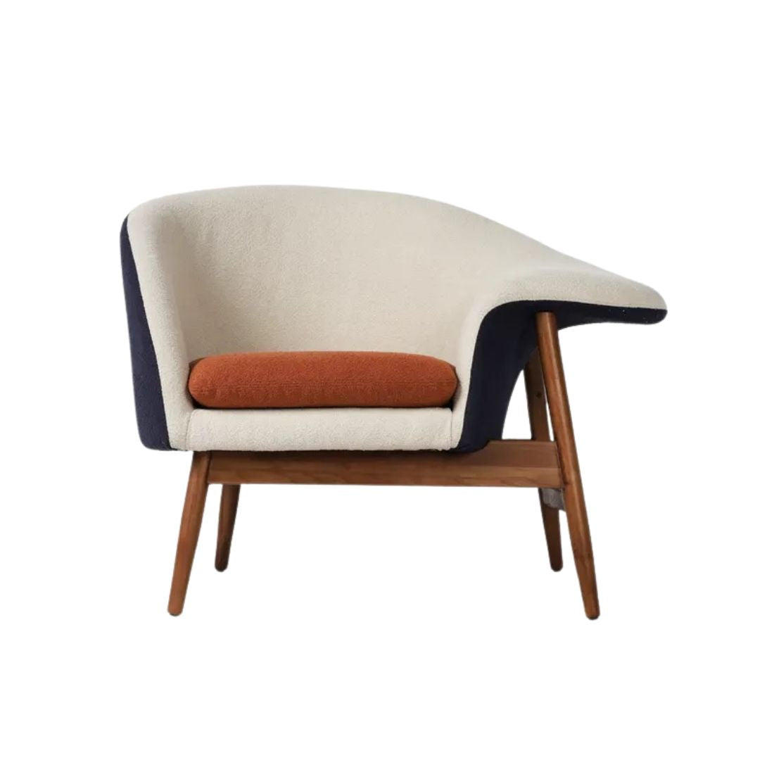 Angular Left Arm Multicolored Accent Chair