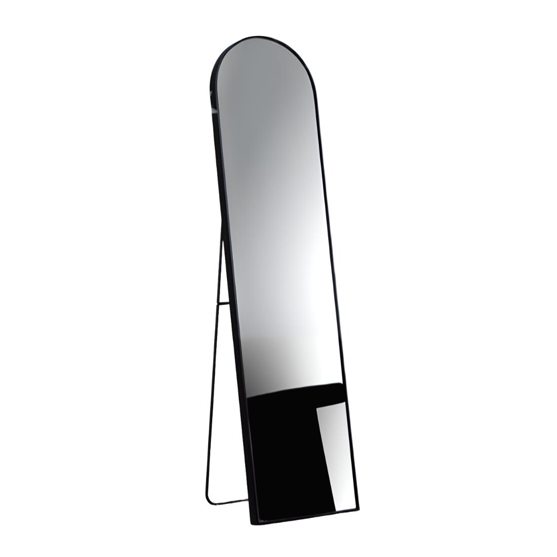 Black Arched Floor Mirror