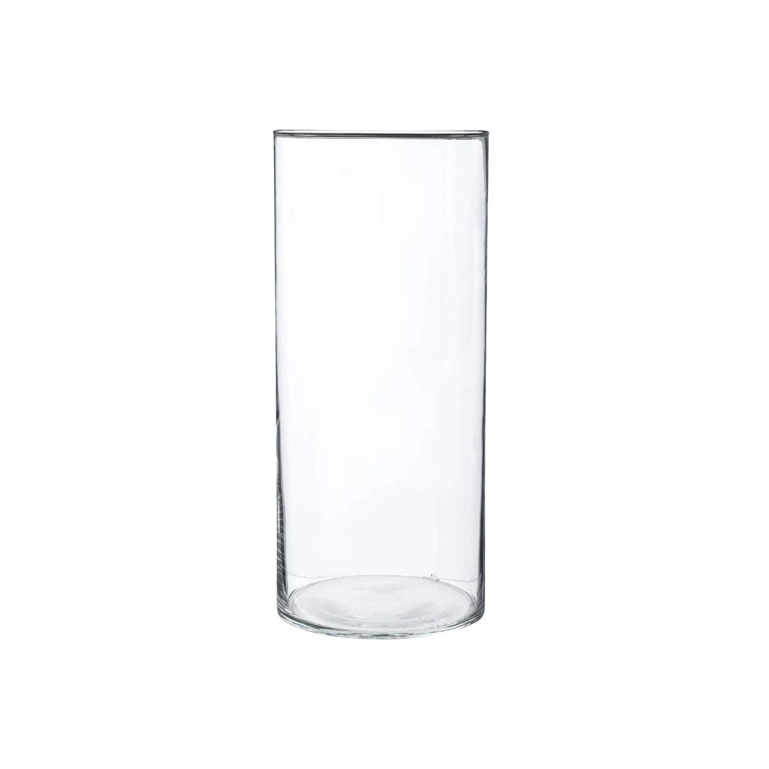 Tall Cylindrical Clear Vase