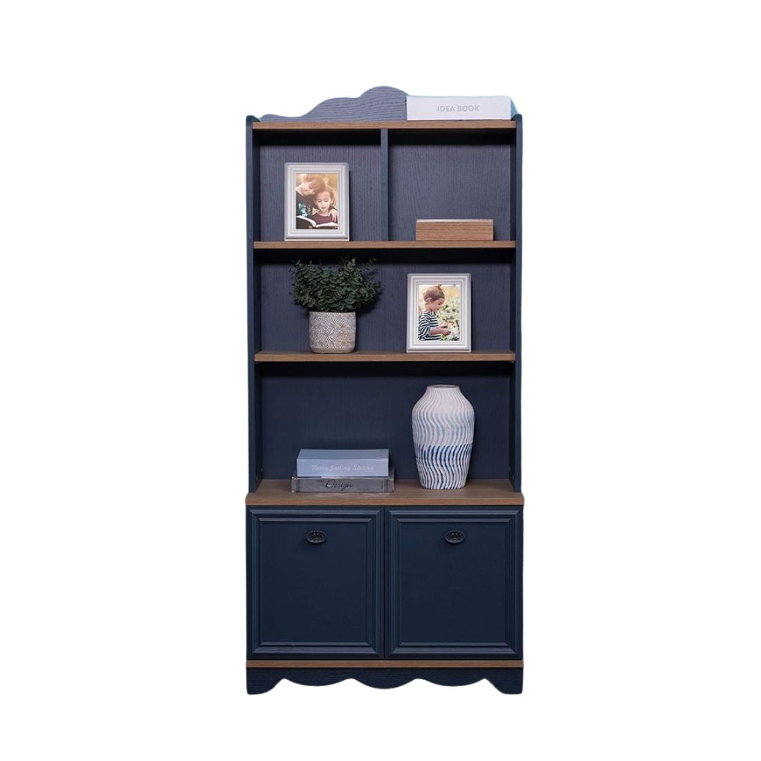 Navy Blue Bookcase