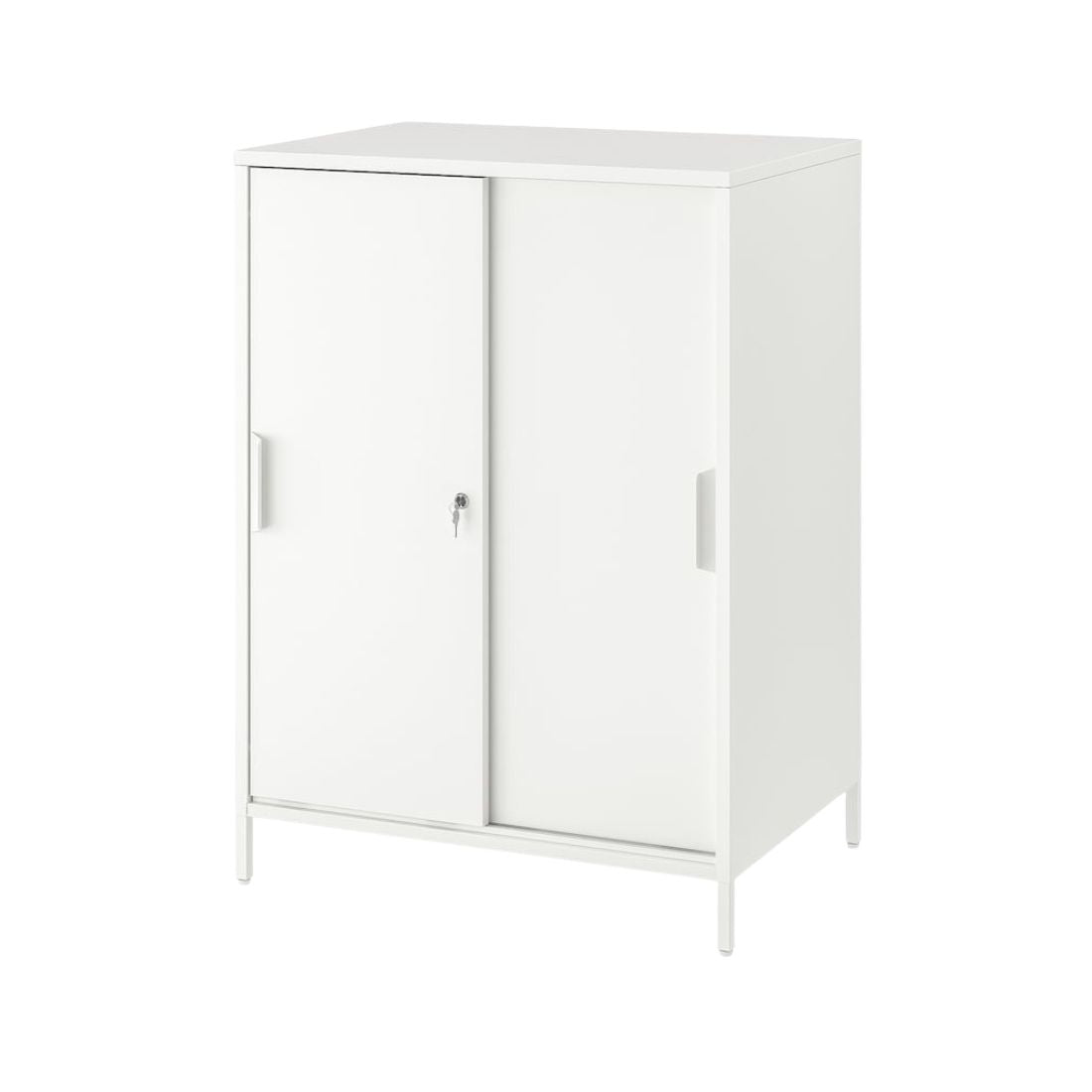 White Cabinet with Sliding Doors