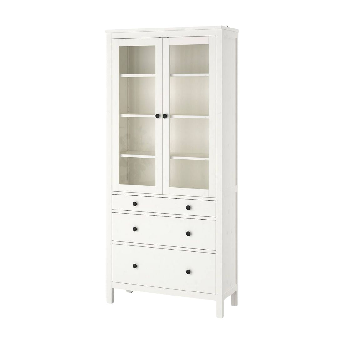 Large White Display Cabinet
