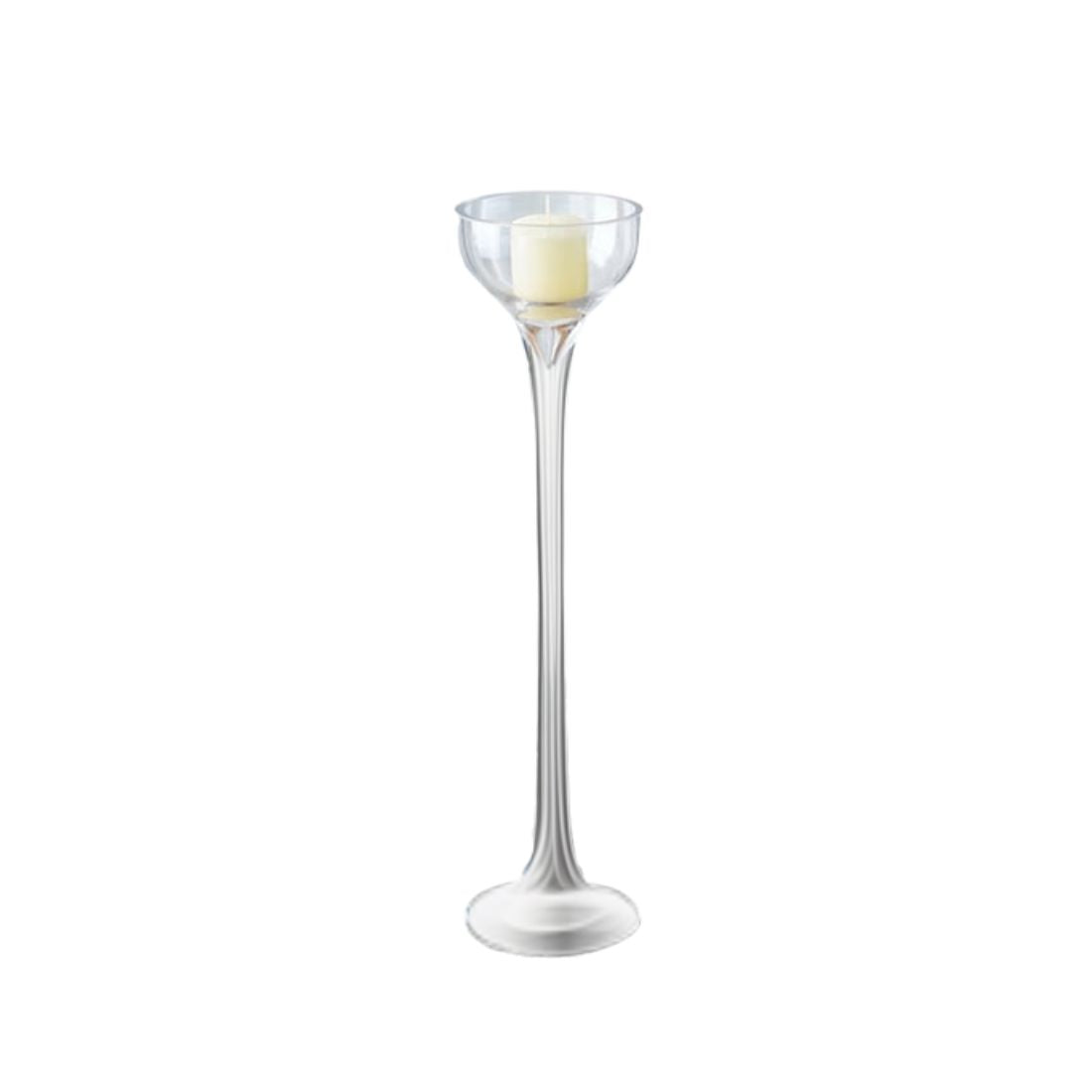 Long Glass Tea Light Candle Holder