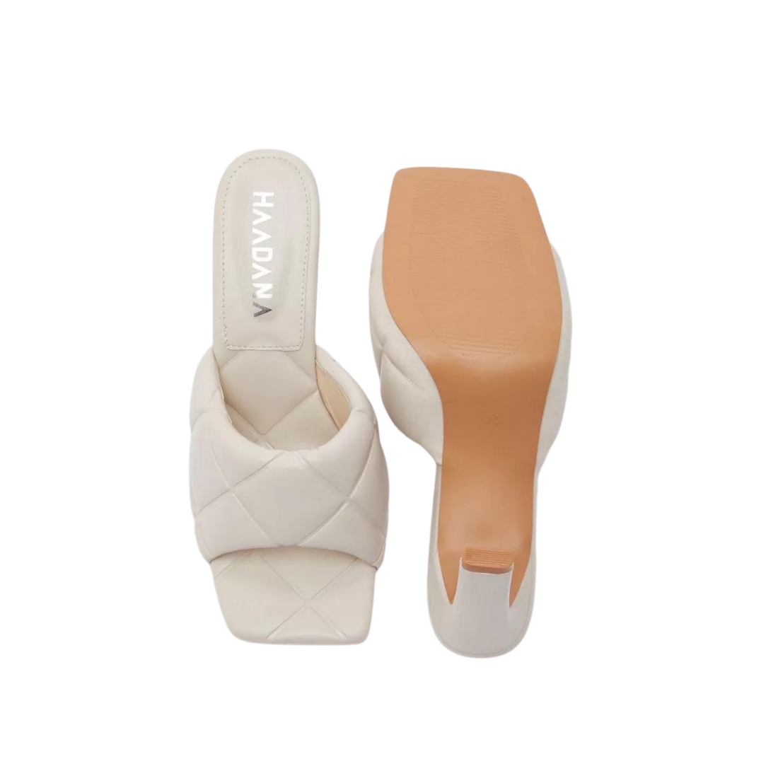 Cream Quilted Mules