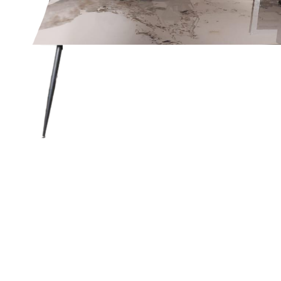 Faux Marble Top 6 Seater Dining Table