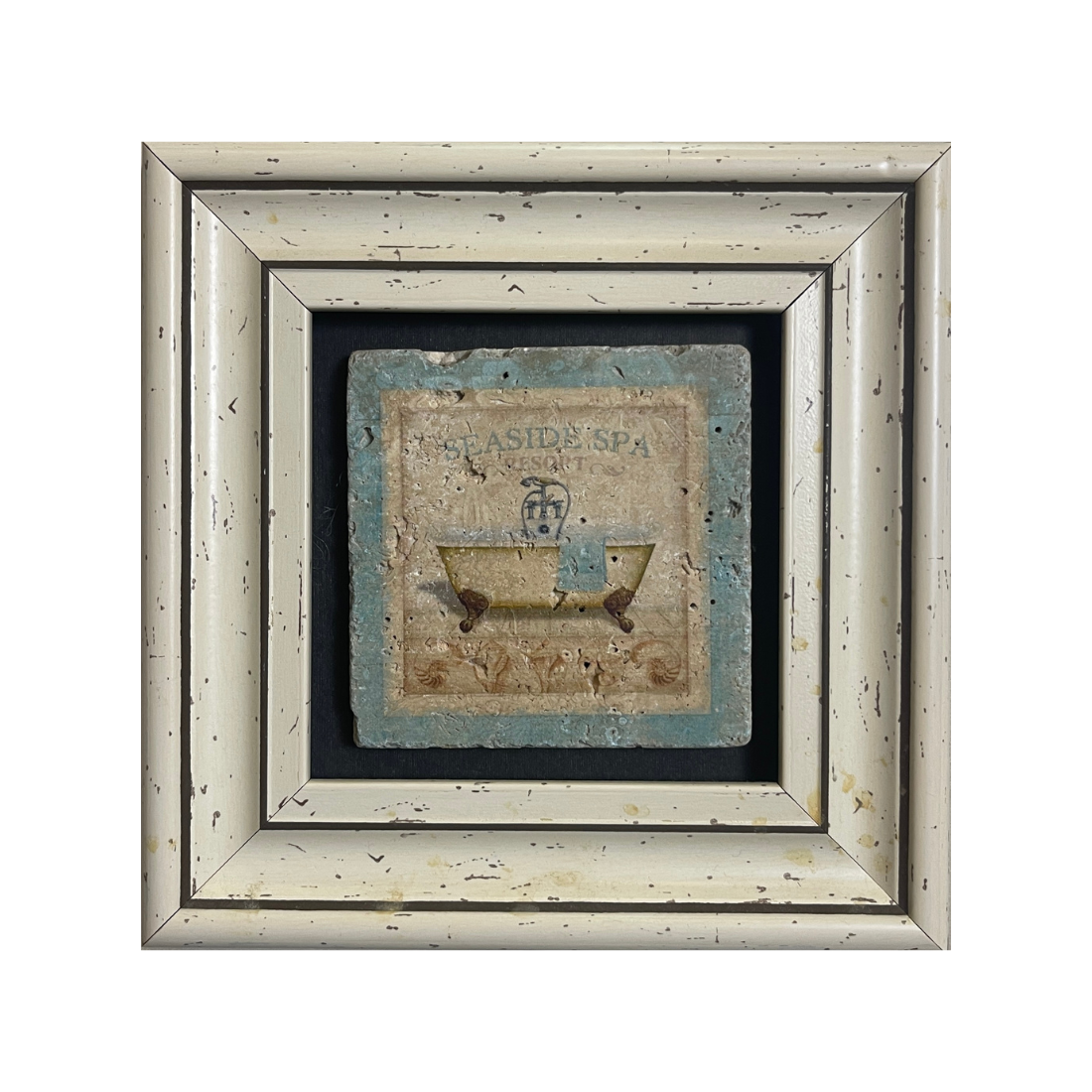 Rustic Bathtub Ceramic Framed Artwork