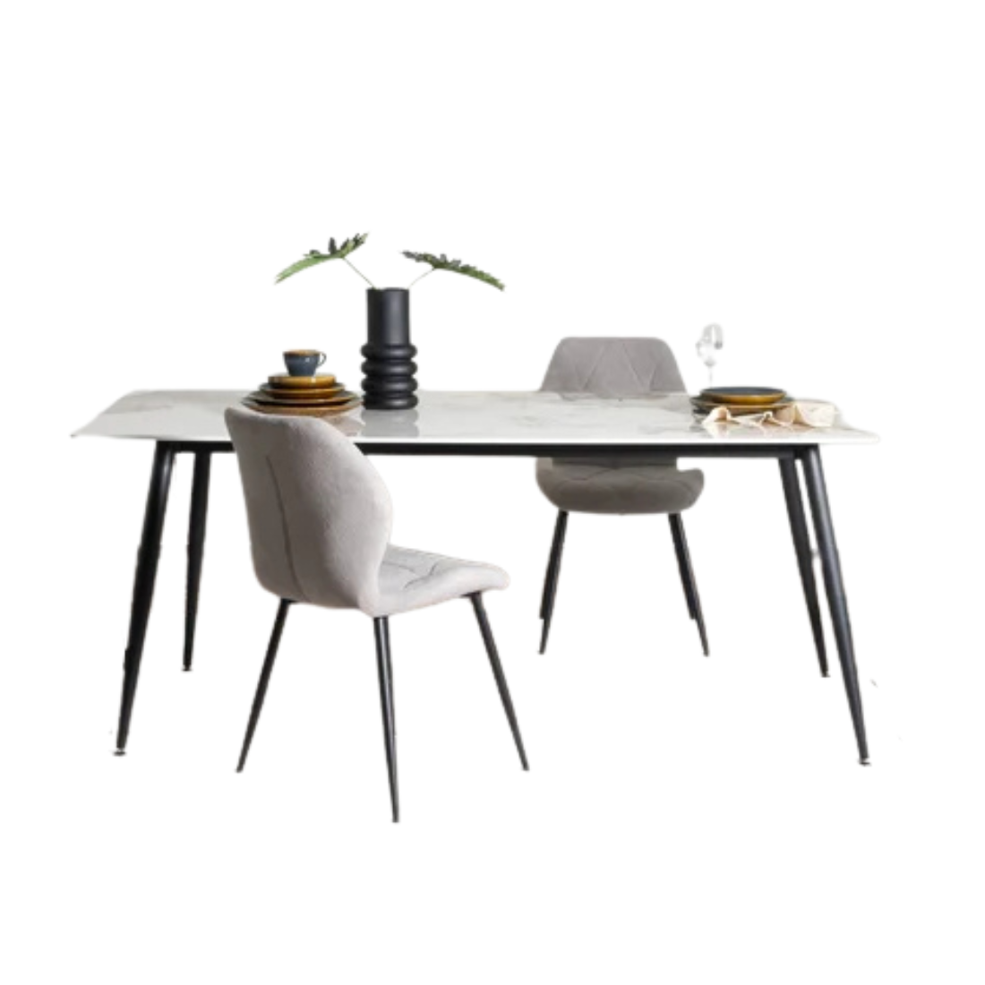 Faux Marble Top 6 Seater Dining Table
