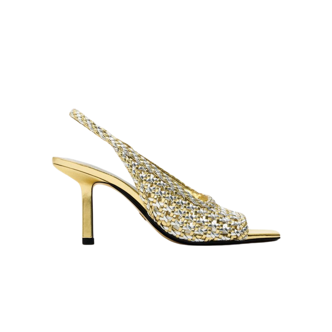 Silver and Gold Braided Sandals