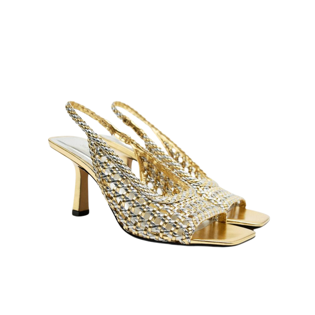 Silver and Gold Braided Sandals