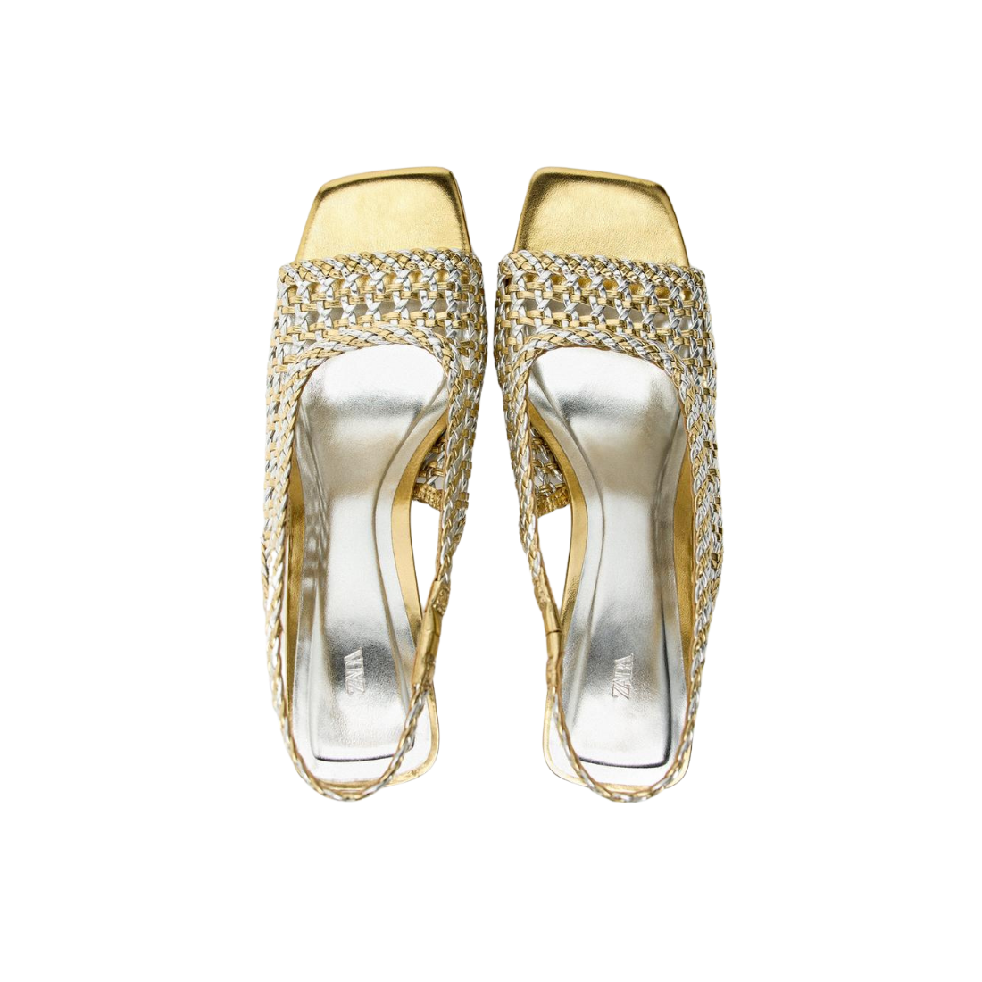 Silver and Gold Braided Sandals