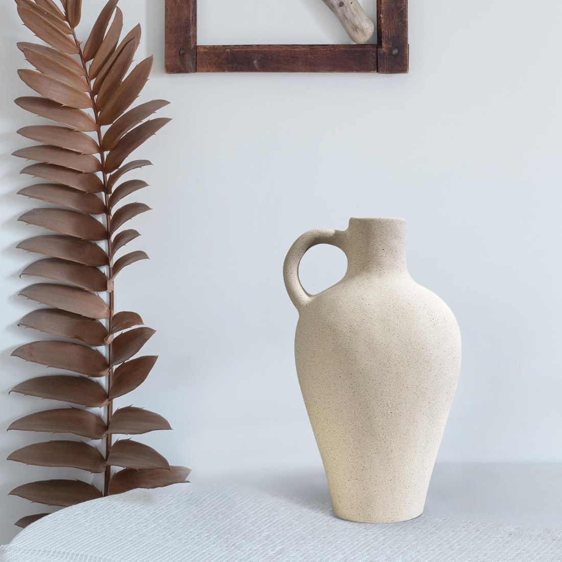 Antique Ceramic Vase with Handle