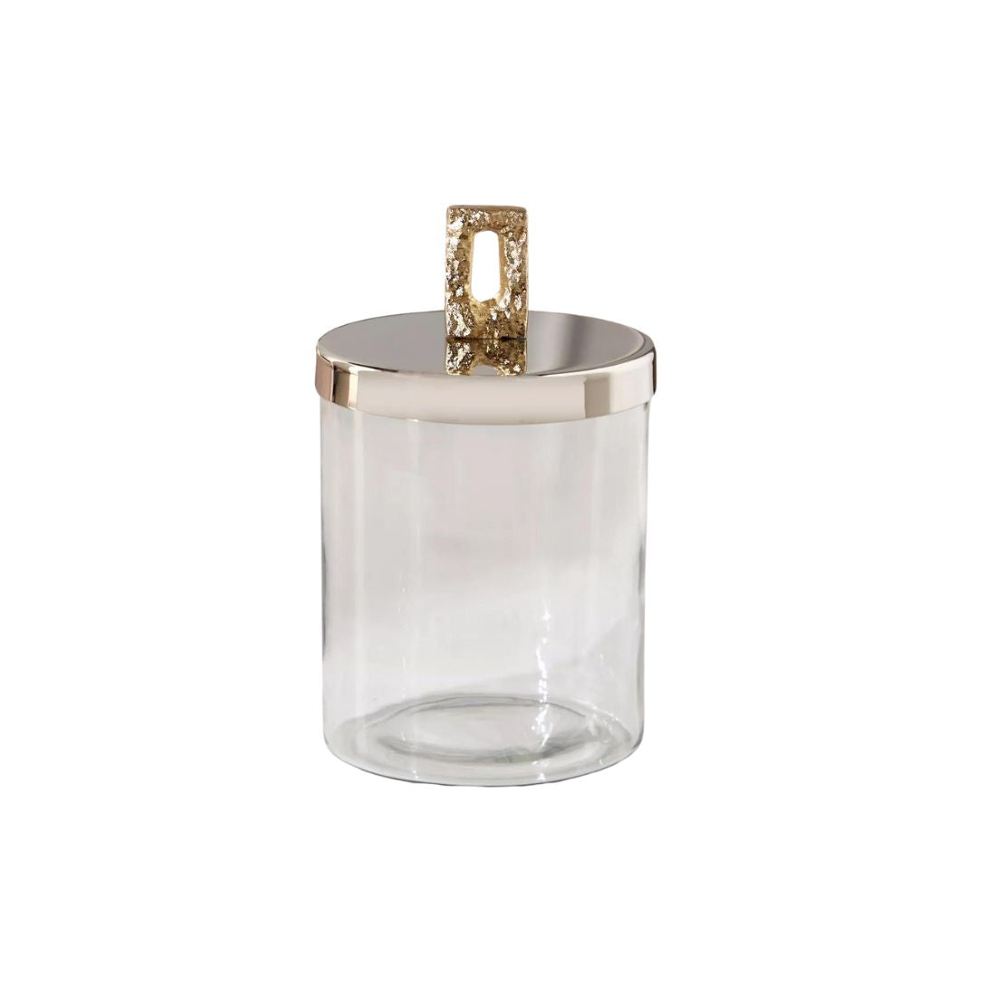 Large Bijoux Canister with Geometric Lid