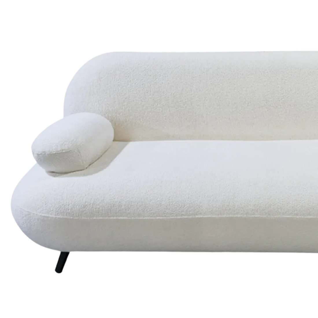 Ivory Boucle 3-Seater Sofa
